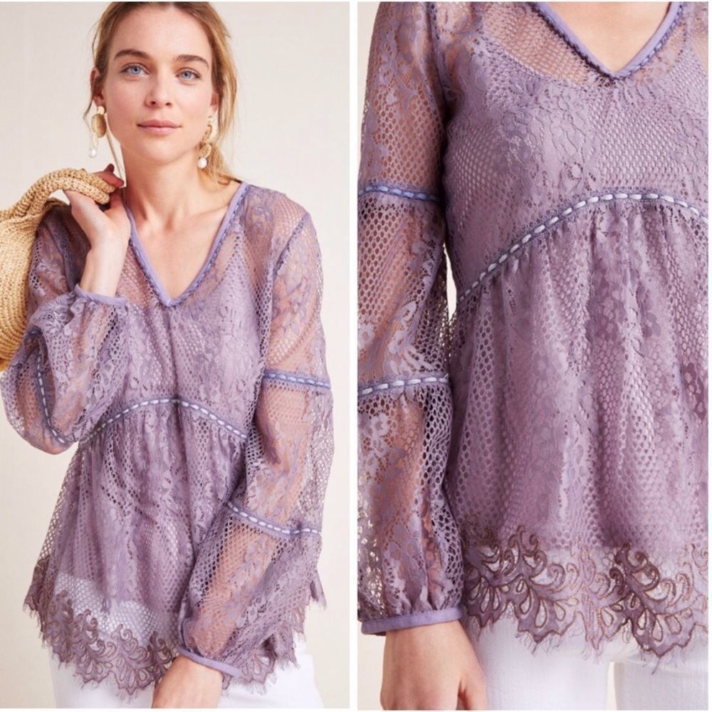 Bl-nk Alice Floral Lace Top NWT Size Medium